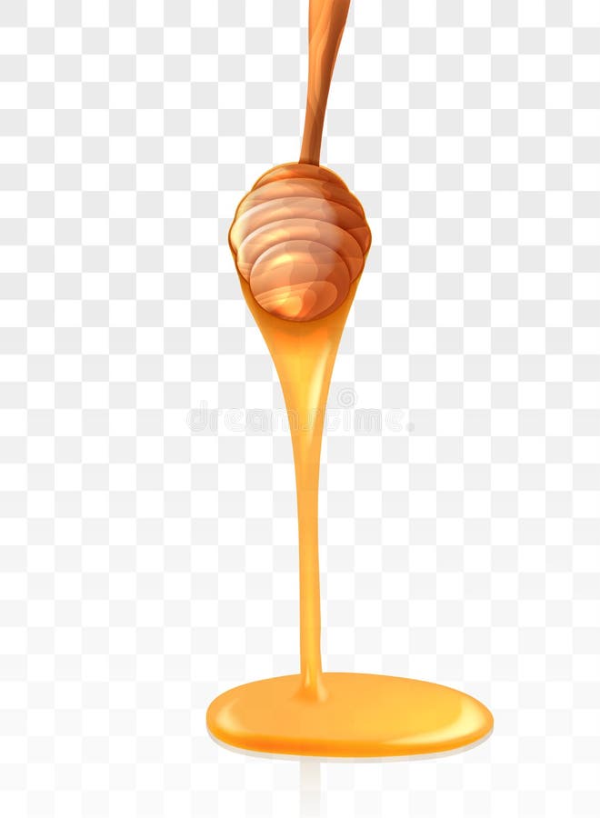 Honey dripping from wooden honey dipper. Graphic concept for your design. Honey dripping from wooden honey dipper. Graphic concept for your design