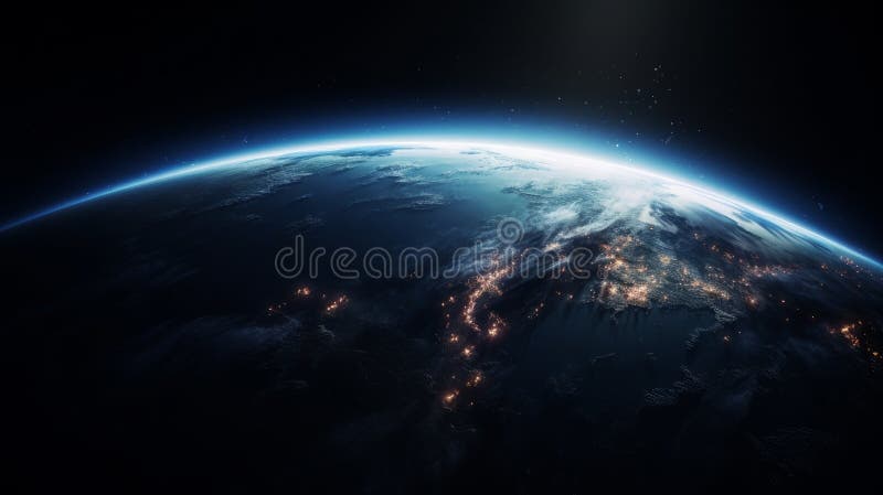 令人惊叹的8千照片真实空间照片，照明光亮，照明光亮 库存图片
