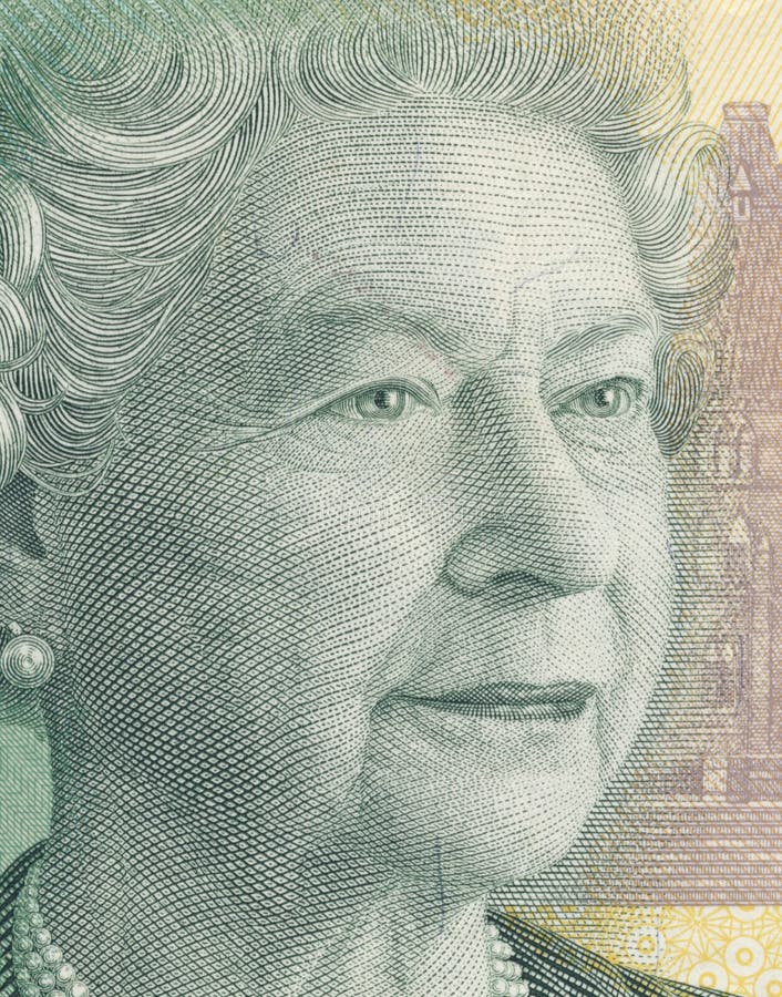 Older Queen Elizabeth II as depicted on new Canadian twenty dollar bill. Older Queen Elizabeth II as depicted on new Canadian twenty dollar bill