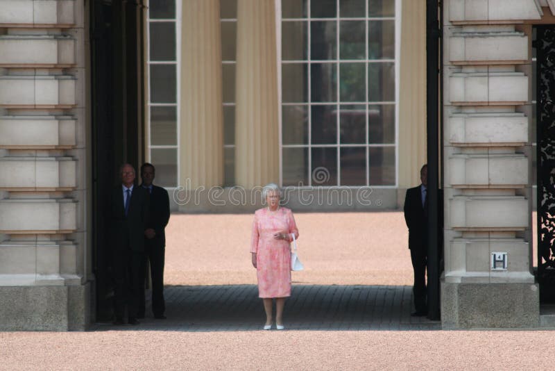 Queen Elizabeth at Buckingham Palace. Queen Elizabeth at Buckingham Palace