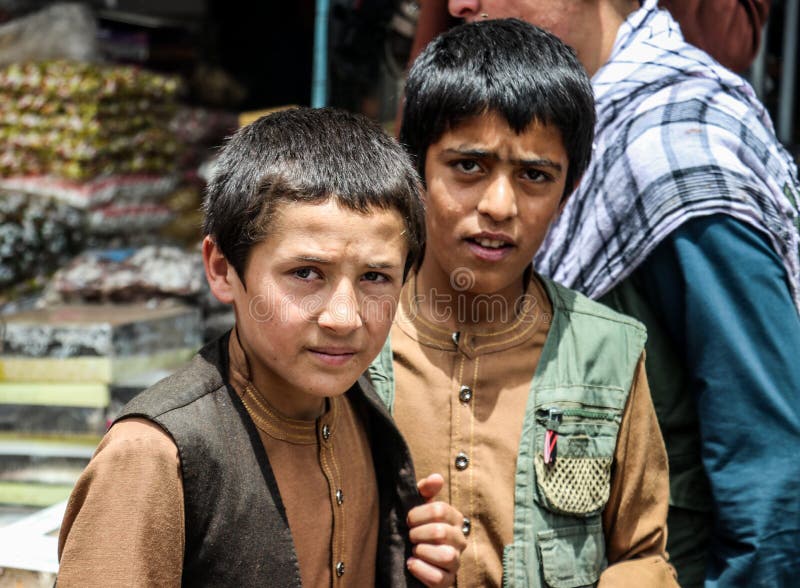 伊什卡希姆的阿富汗村庄生活 库存照片