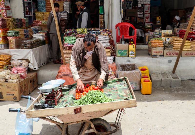 阿富汗伊斯卡希姆的乡村生活 图库摄影