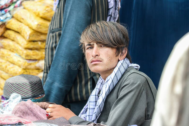 阿富汗伊斯卡希姆的乡村生活 库存图片