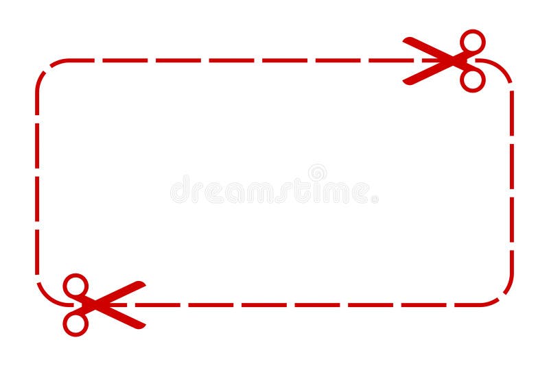 优惠券边框 - 库存矢量图 库存例证