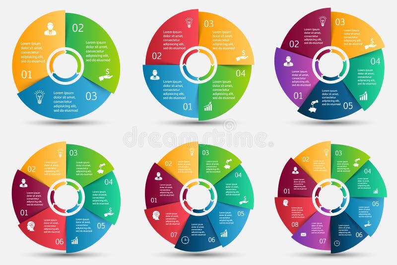 传染媒介infographic的圈子元素 皇族释放例证 传染媒介infographic的圈子元素 皇族释放例证