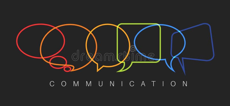 Vector abstract Communication concept illustration - dark communication version. Vector abstract Communication concept illustration - dark communication version