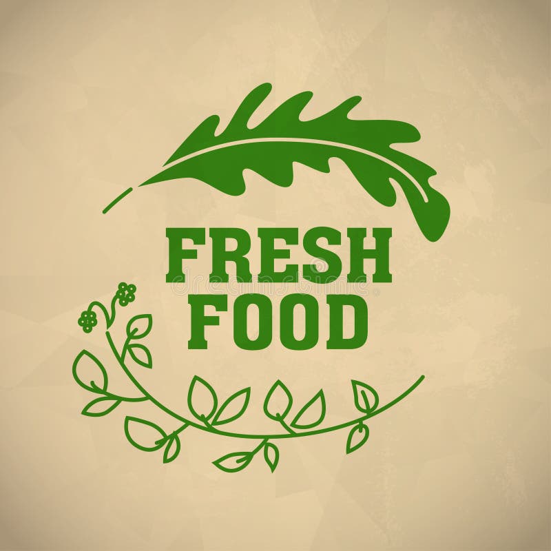矢量简单平面食品标志 皇族释放例证