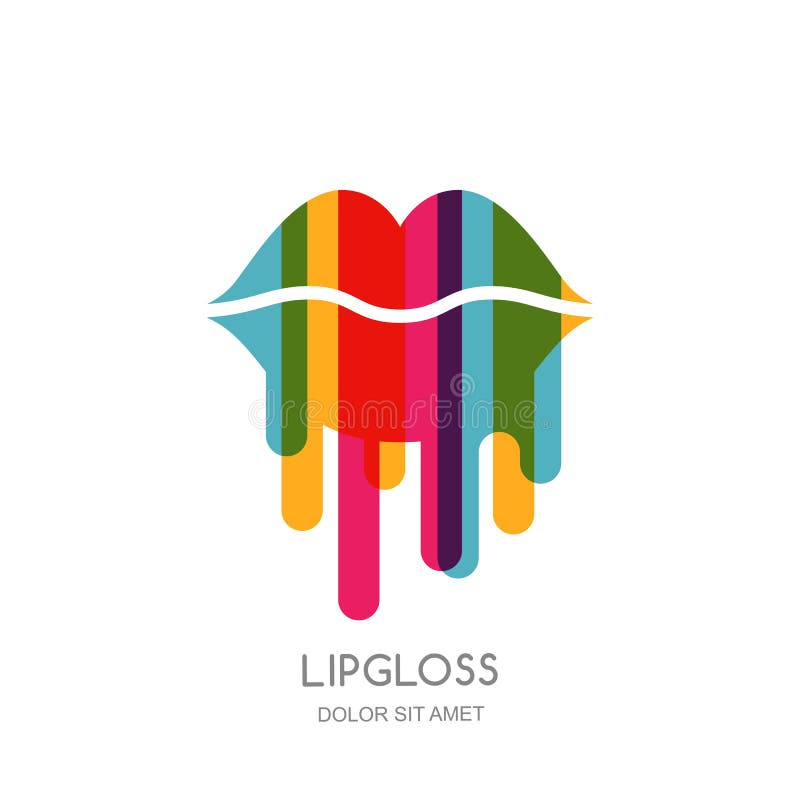 Vector colorful abstract lips logo, sign, emblem design element. Concept for beauty salon, cosmetics product, lipstick or lip gloss labels, cosmetology, visage and makeup stylist. Vector colorful abstract lips logo, sign, emblem design element. Concept for beauty salon, cosmetics product, lipstick or lip gloss labels, cosmetology, visage and makeup stylist.