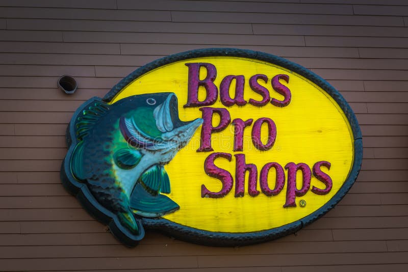 Harrisburg, PA - January 1, 2017: A Bass Pro Shops Logo outdoor wall sign. Harrisburg, PA - January 1, 2017: A Bass Pro Shops Logo outdoor wall sign.