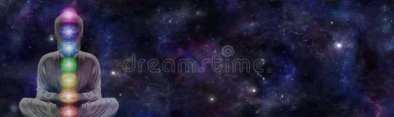 佛禅默念横幅 免版税库存照片
