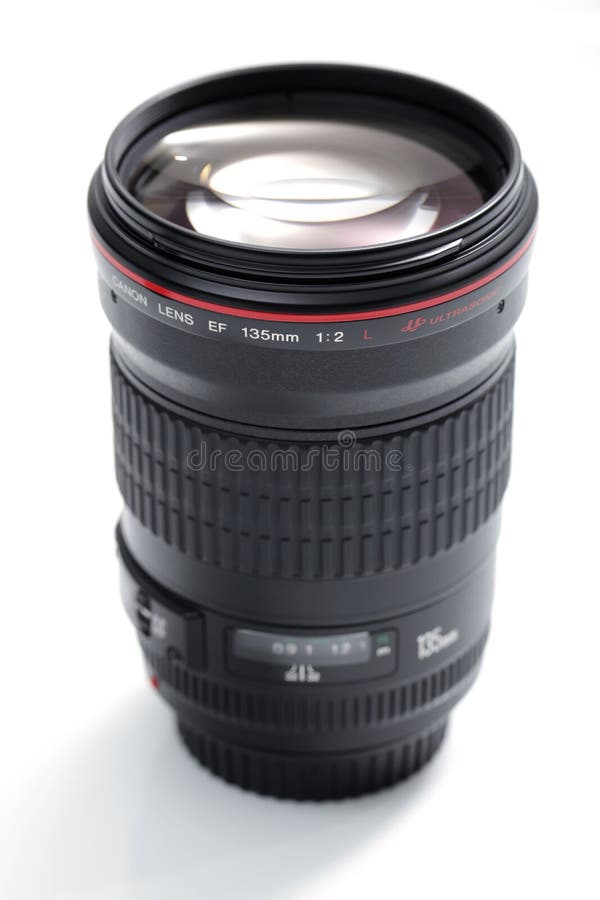 佳能ef 135mm f2l usm 库存图片