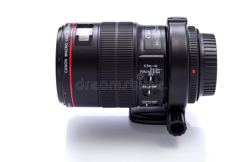 佳能镜头ef 100mm f28l宏usm 免版税图库摄影