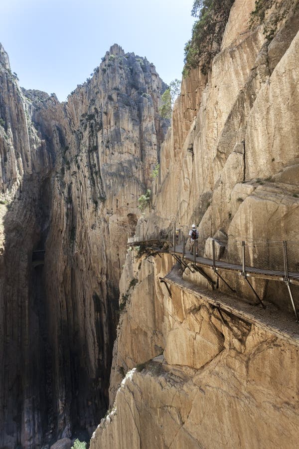 供徒步旅行的小道Caminito del Rey 马拉加省,西班牙 库存照片 供徒步旅行的小道Caminito del Rey 马拉加省,西班牙 库存照片