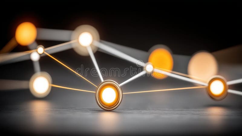 光节点抽象连接创建现代技术网络 向量例证