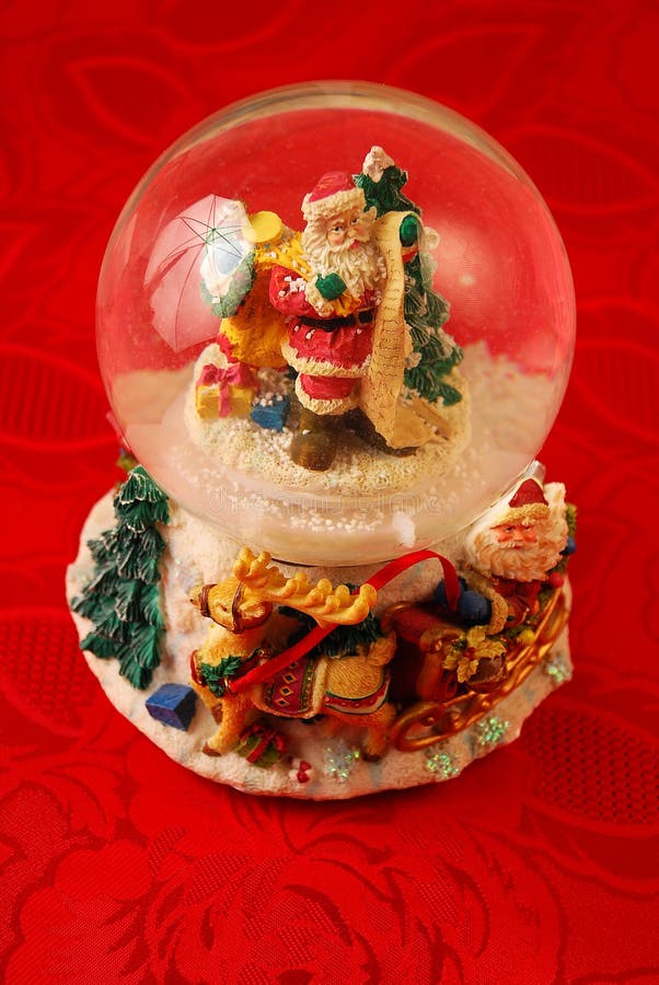 Santa-Claus in a glass-ball-carillon. Santa-Claus in a glass-ball-carillon