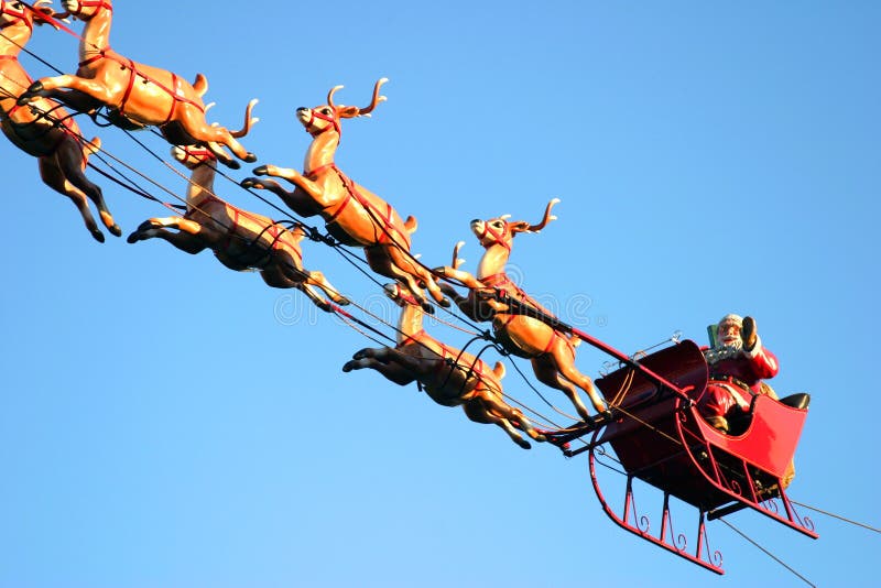 Christmas time with Santa Claus and deers. Christmas time with Santa Claus and deers