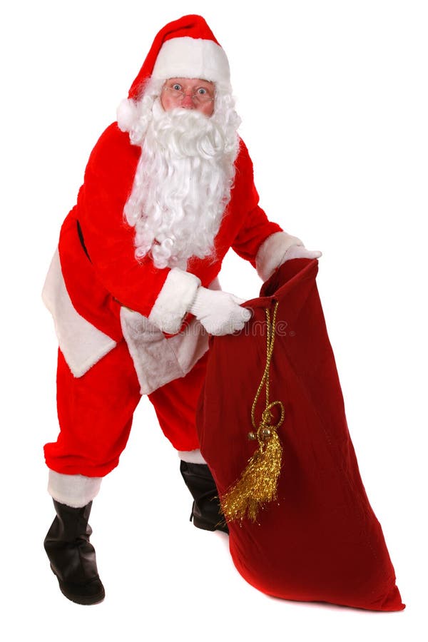 Santa Claus standing up on white background. Santa Claus standing up on white background