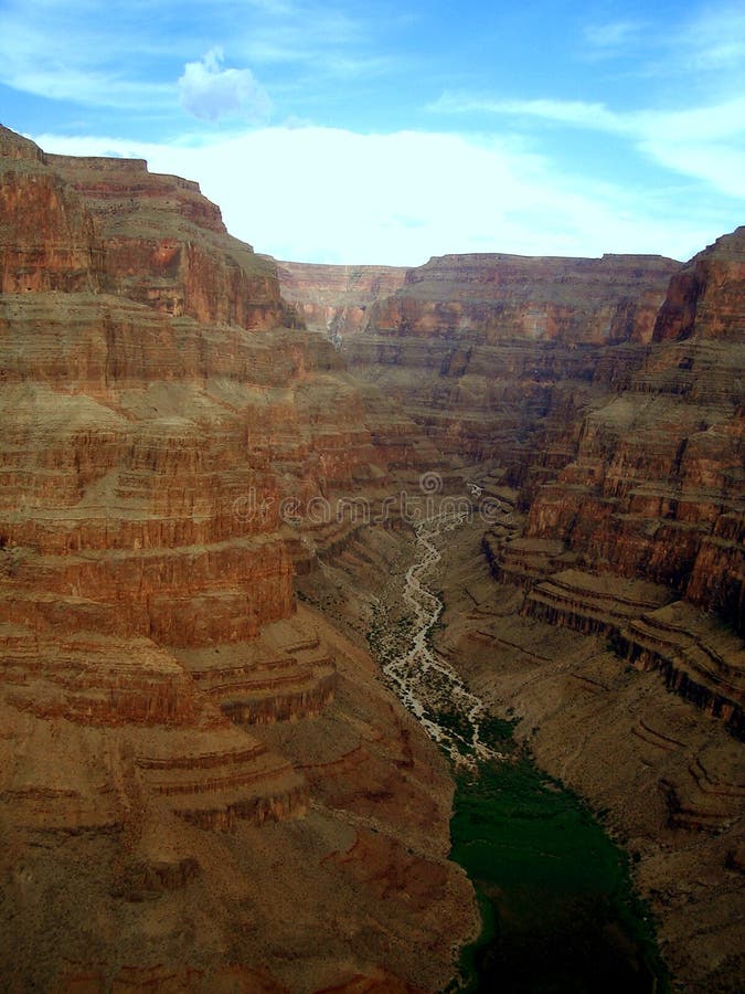 An aerial view of the grand canyon. An aerial view of the grand canyon