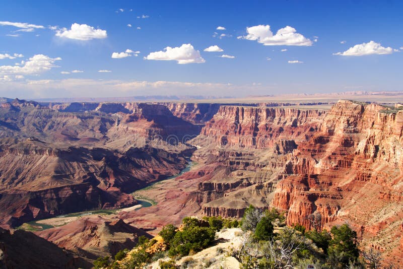 Grand Canyon view of the Colorado River. view from south rim. Grand Canyon view of the Colorado River. view from south rim.