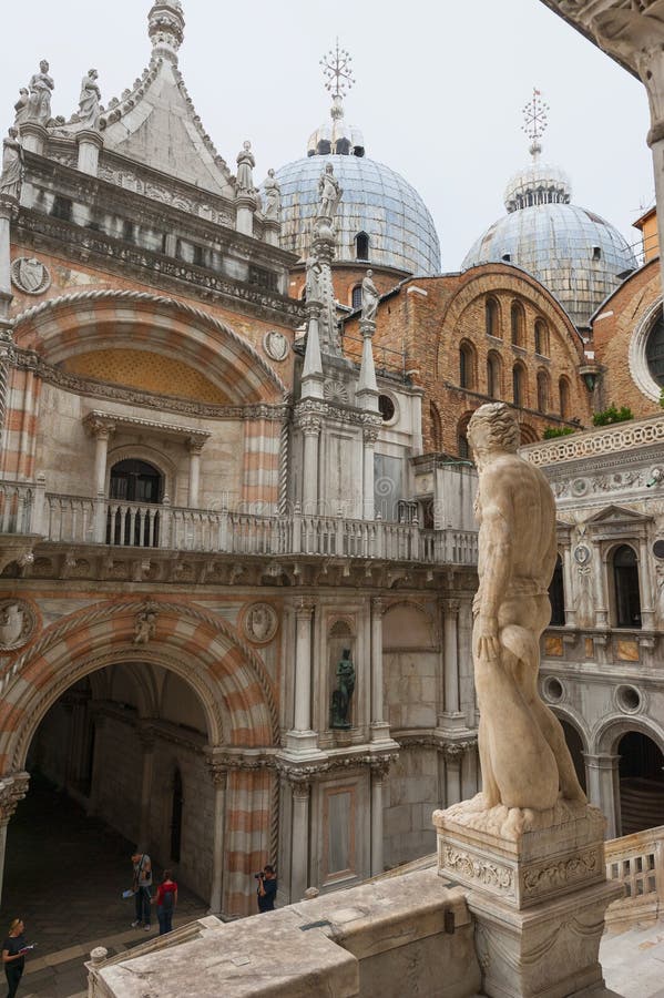 In the inner yard of Doge Palace. In the inner yard of Doge Palace