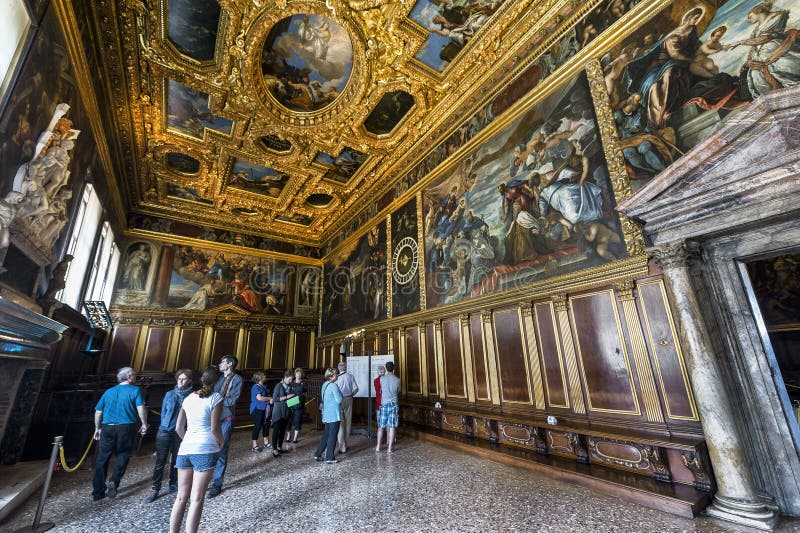 Dazzling interior of Doge Palace. Venice, Italy. Dazzling interior of Doge Palace. Venice, Italy