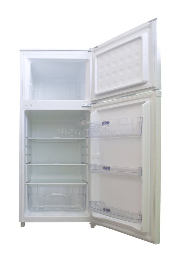 Small refrigerator on white background. Small refrigerator on white background