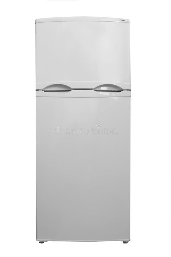 Small refrigerator on white background. Small refrigerator on white background