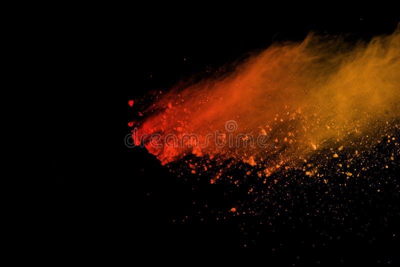 冷冻在黑背景隔绝的色的粉末爆炸的行动 splatted的多色尘土摘要 免版税库存图片 冷冻在黑背景隔绝的色的粉末爆炸的行动 splatted的多色尘土摘要 免版税库存图片