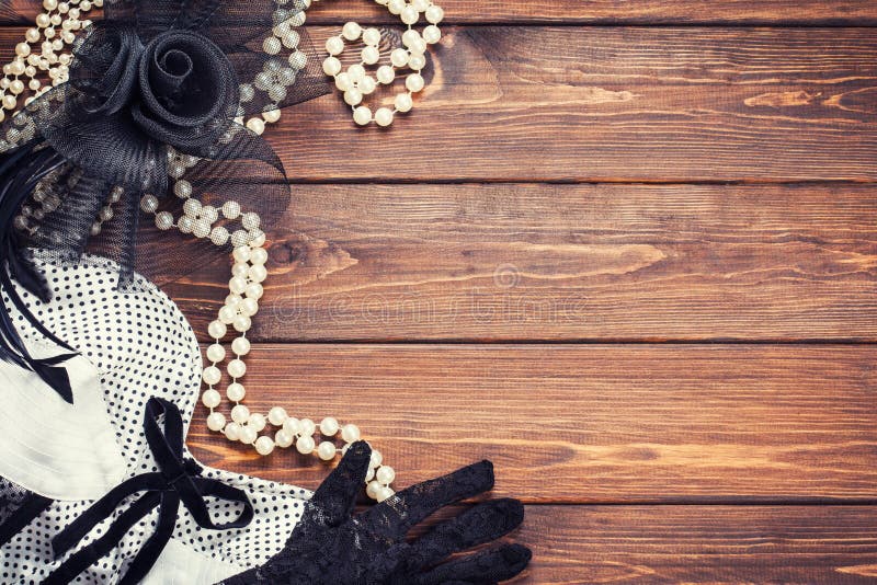 复古连衣裙和配饰 库存照片