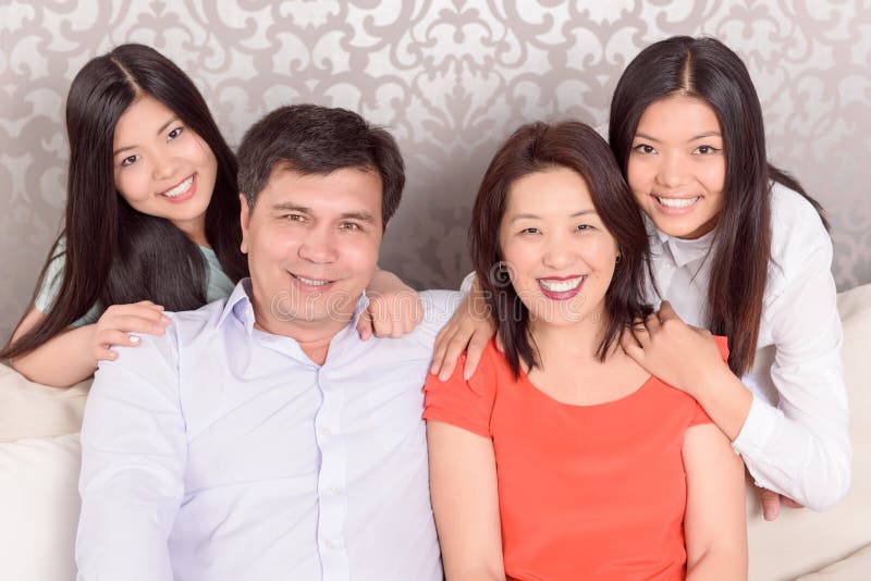 系列愉快的纵向 免版税库存照片