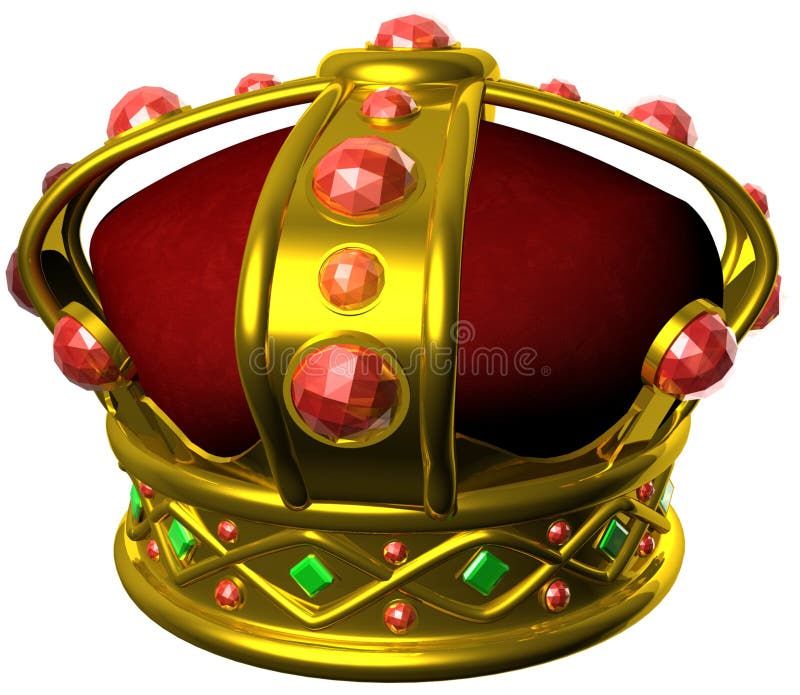 Gold royal crown. 3D illustration. Gold royal crown. 3D illustration