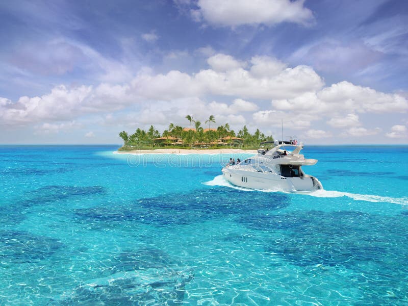 Beautiful sea, sand beach and ship. Beautiful sea, sand beach and ship