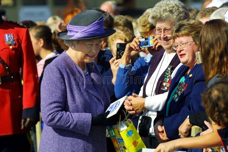 Her Majesty Queen Elizabeth II meets members of the Sussex Vale District Women's Institute during the Royal Visit in Sussex, New Brunswick, Canada, Oct. 12, 2002. Her Majesty Queen Elizabeth II meets members of the Sussex Vale District Women's Institute during the Royal Visit in Sussex, New Brunswick, Canada, Oct. 12, 2002.