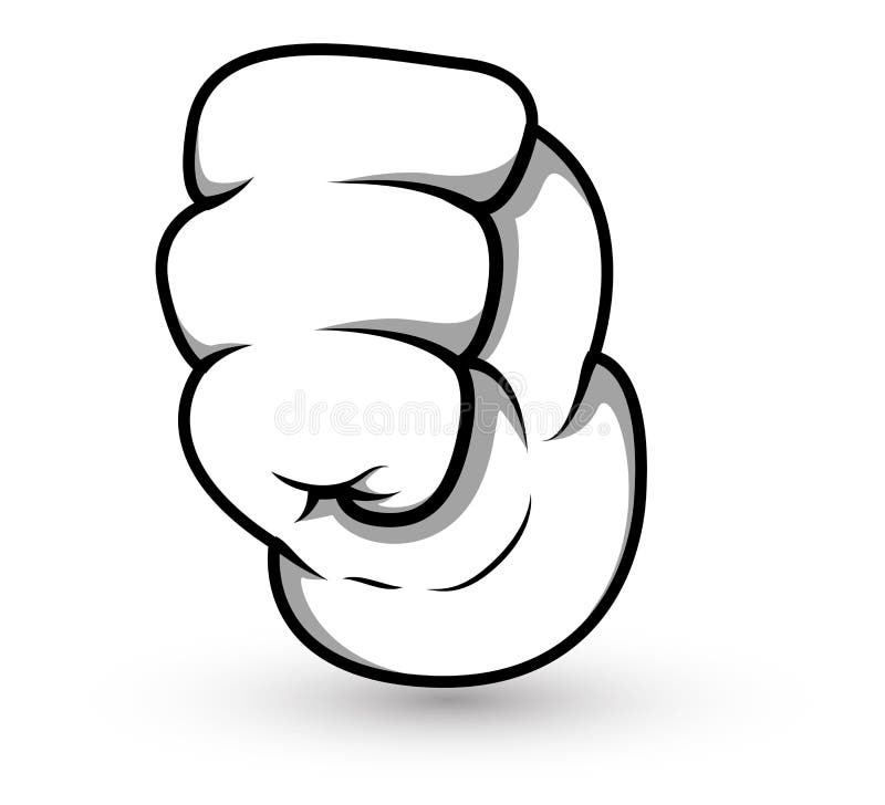 Creative Abstract Conceptual Drawing Art of Cartoon Hand Punch Gesture Vector Illustration. Creative Abstract Conceptual Drawing Art of Cartoon Hand Punch Gesture Vector Illustration