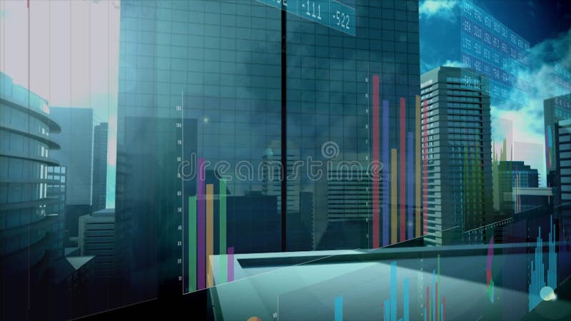 动画在屏幕上显示表示正在处理的数据的方格 向量例证