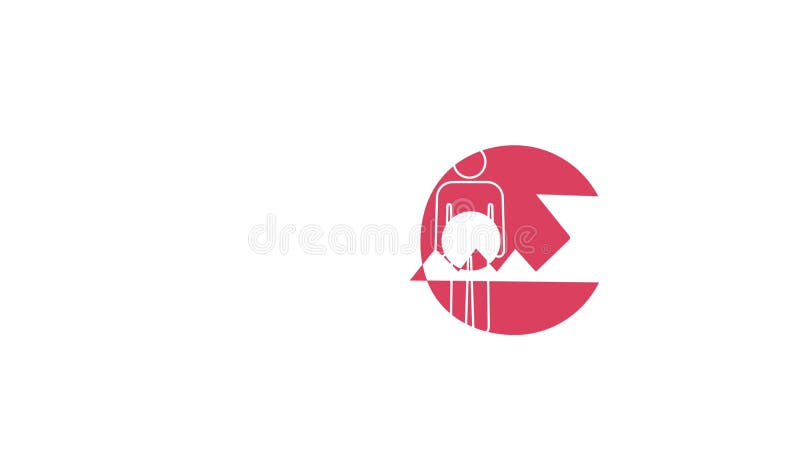 动画显示了一把钥匙和一个充满活力的六角形 皇族释放例证