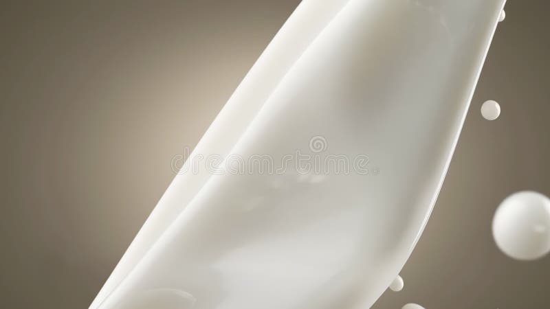 动画显示奶白色液体的注入. 皇族释放例证