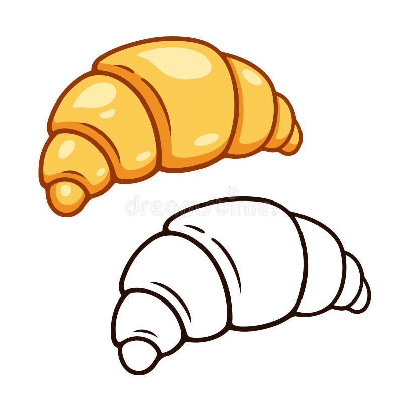 动画片新月形面包图画 向量例证. 插画 包括有 图画, 艺术, 咖啡馆, 线路, 动画片, 巴西, 例证 146122520