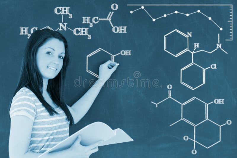 化学式的数字图象的综合图象 免版税库存照片 化学式的数字图象的综合图象 免版税库存照片