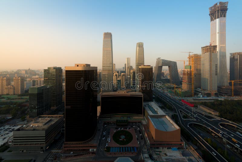 北京都市风景黄昏 北京企业buildin风景 库存图片 北京都市风景黄昏 北京企业buildin风景 库存图片
