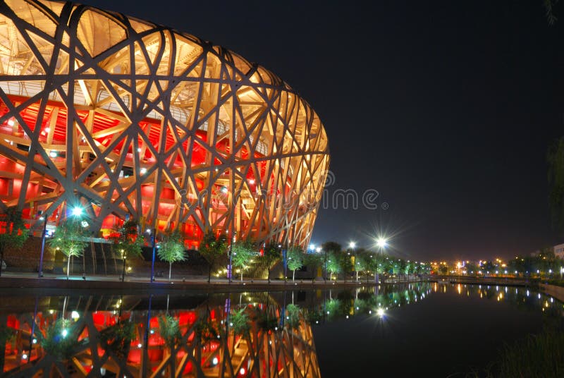 The Beijing National Stadium, also known as the bird's nest will be the main track and field stadium for the 2008 Summer Olympics and will be host to the Opening and Closing ceremonies. In 2002 Government officials engaged architects worldwide in a design competition. Pritzker Prize-winning architects Herzog & de Meuron collaborated with ArupSport and China Architecture Design & Research Group to win the competition. The stadium will seat as many as 100, 000 spectators during the Olympics, but this will be reduced to 80, 000 after the games. It has replaced the original intended venue of the Guangdong Olympic Stadium. The stadium is 330 metres long by 220 metres wide, and is 69.2 metres tall. The 250, 000 square metre (gross floor area) stadium is to be built with 36 km of unwrapped steel, with a combined weight of 45, 000 tonnes. The stadium will cost up to 3.5 billion yuan (422, 873, 850 USD/ 325, 395, 593 EUR). The Beijing National Stadium, also known as the bird's nest will be the main track and field stadium for the 2008 Summer Olympics and will be host to the Opening and Closing ceremonies. In 2002 Government officials engaged architects worldwide in a design competition. Pritzker Prize-winning architects Herzog & de Meuron collaborated with ArupSport and China Architecture Design & Research Group to win the competition. The stadium will seat as many as 100, 000 spectators during the Olympics, but this will be reduced to 80, 000 after the games. It has replaced the original intended venue of the Guangdong Olympic Stadium. The stadium is 330 metres long by 220 metres wide, and is 69.2 metres tall. The 250, 000 square metre (gross floor area) stadium is to be built with 36 km of unwrapped steel, with a combined weight of 45, 000 tonnes. The stadium will cost up to 3.5 billion yuan (422, 873, 850 USD/ 325, 395, 593 EUR).