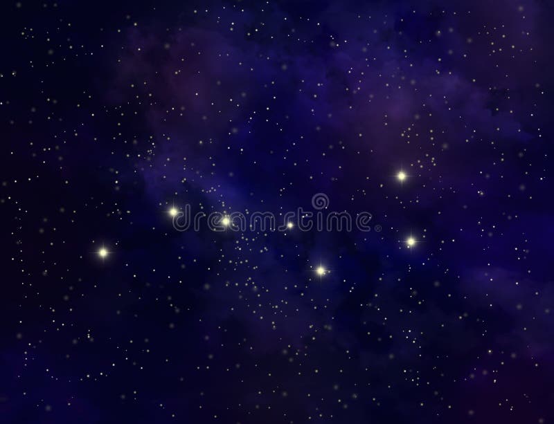 Abstract asterism of Big Dipper illustration. Abstract asterism of Big Dipper illustration