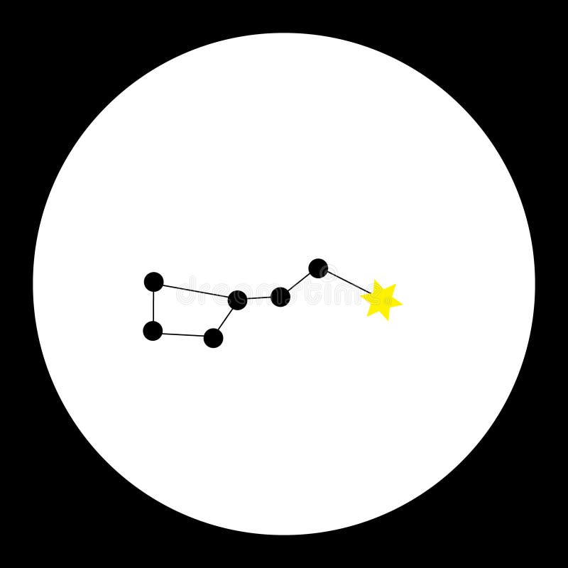 Big dipper star constellation black simple icon eps10. Big dipper star constellation black simple icon eps10