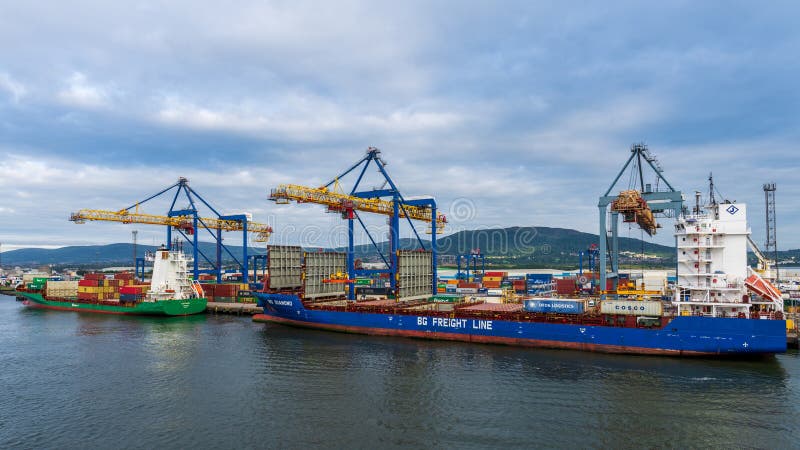 北爱尔兰贝尔法斯特港 库存照片