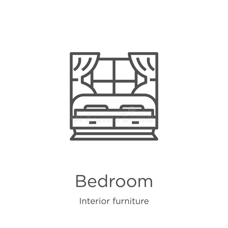 bedroom icon. Element of interior furniture collection for mobile concept and web apps icon. Outline, thin line bedroom icon for website design and mobile, app development. bedroom icon. Element of interior furniture collection for mobile concept and web apps icon. Outline, thin line bedroom icon for website design and mobile, app development