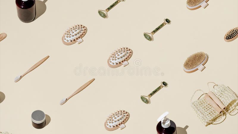 卫生和自我护理的化妆品的最小概念. 皇族释放例证