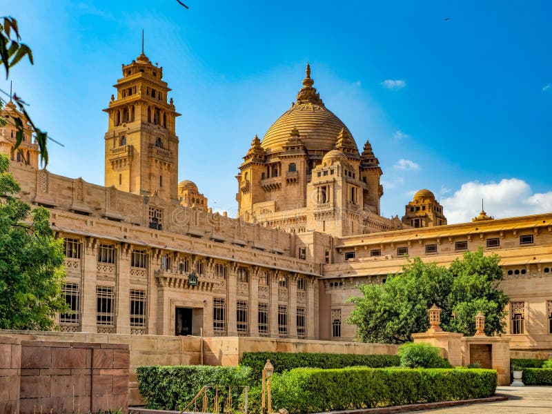 印度拉贾斯坦邦焦特布尔的乌迈德巴旺宫 免版税库存照片