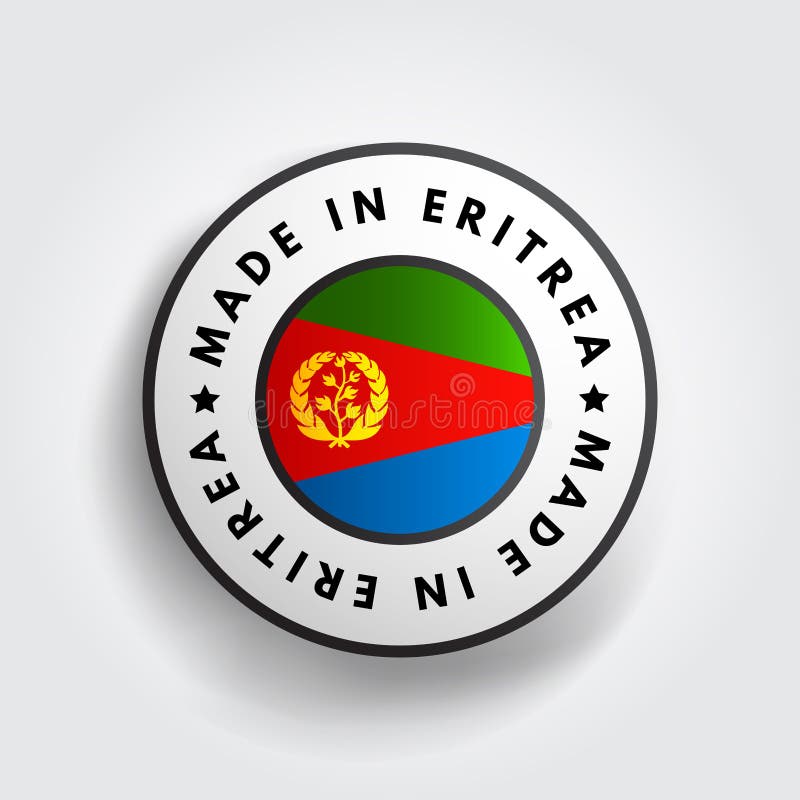 厄立特里亚文本徽章概念背景 向量例证