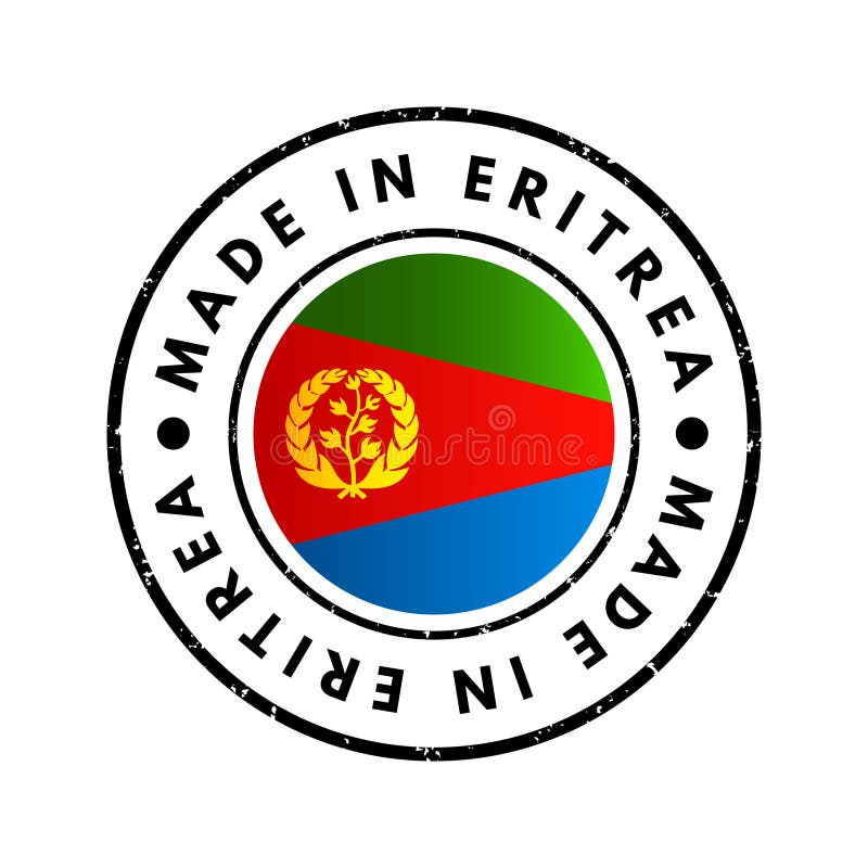 厄立特里亚文本徽章概念背景 皇族释放例证