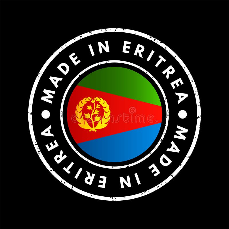 厄立特里亚文本徽章概念背景 库存例证